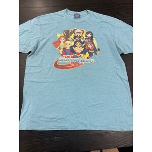 DC Superhero Girls  Blue Supergirl Logo T-Shirt Shirt Size XL